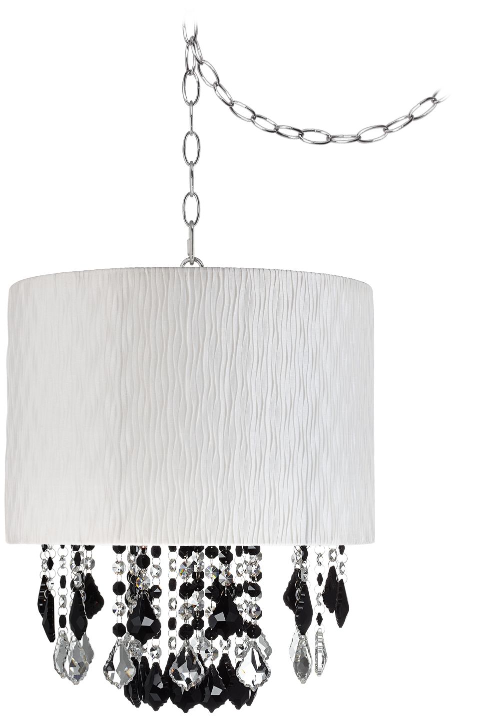 Nicolli Black 15" Wide Morell White Mini Chandelier