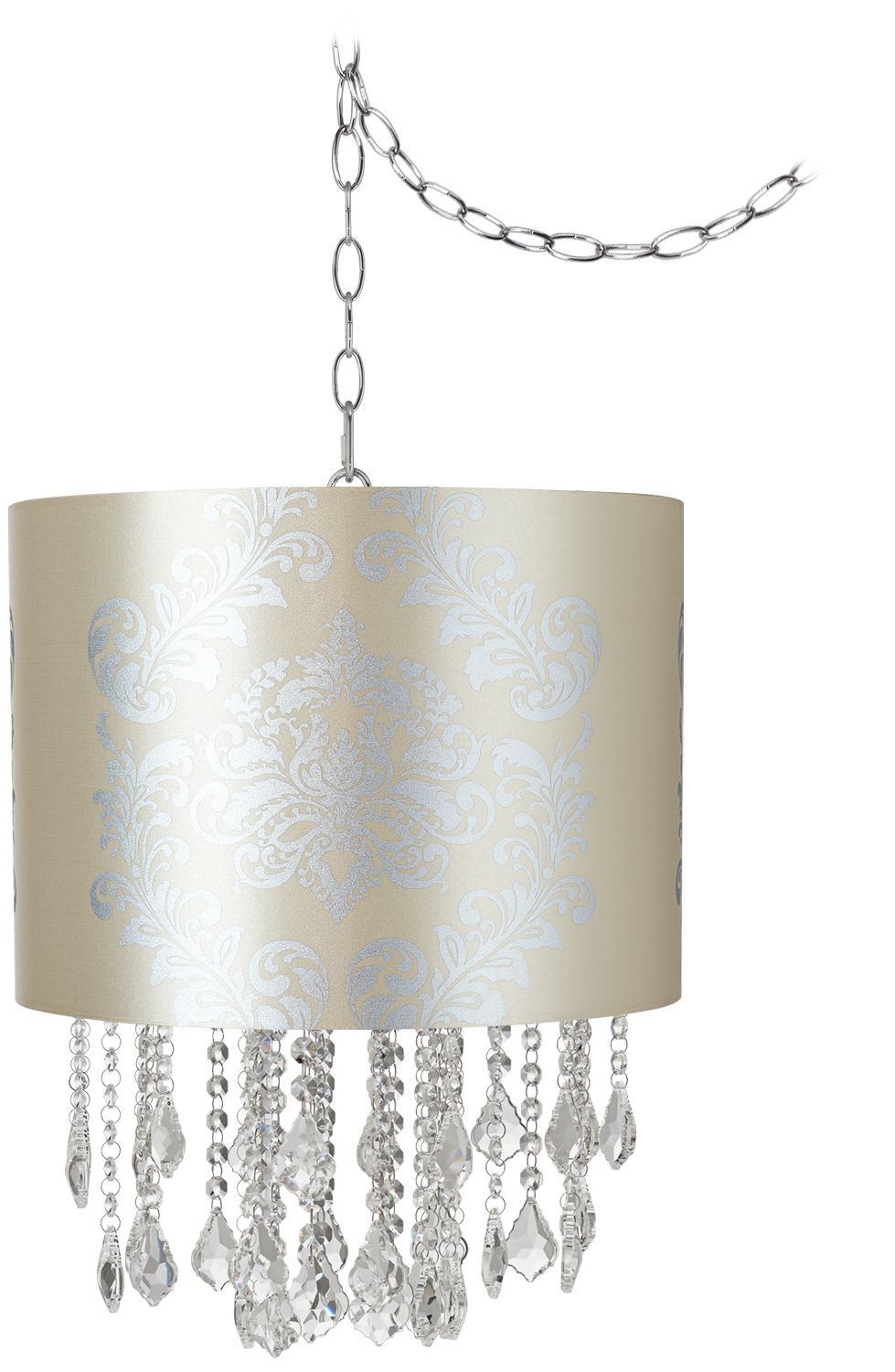 Nicolli Clear 15" Wide Silver Graphic Mini Chandelier