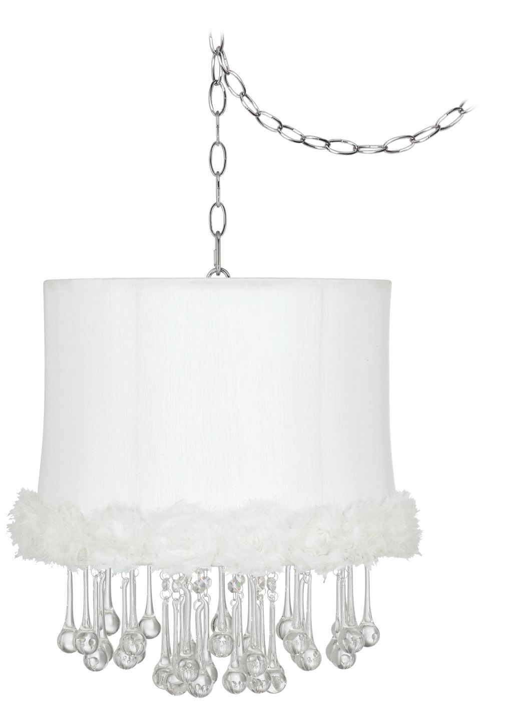 Beatrix Crystal 14" Wide White Rosettes Mini Chandelier