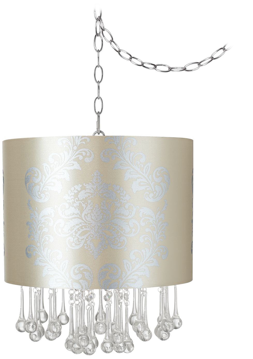 Beatrix Crystal 15" Wide Silver Graphic Mini Chandelier