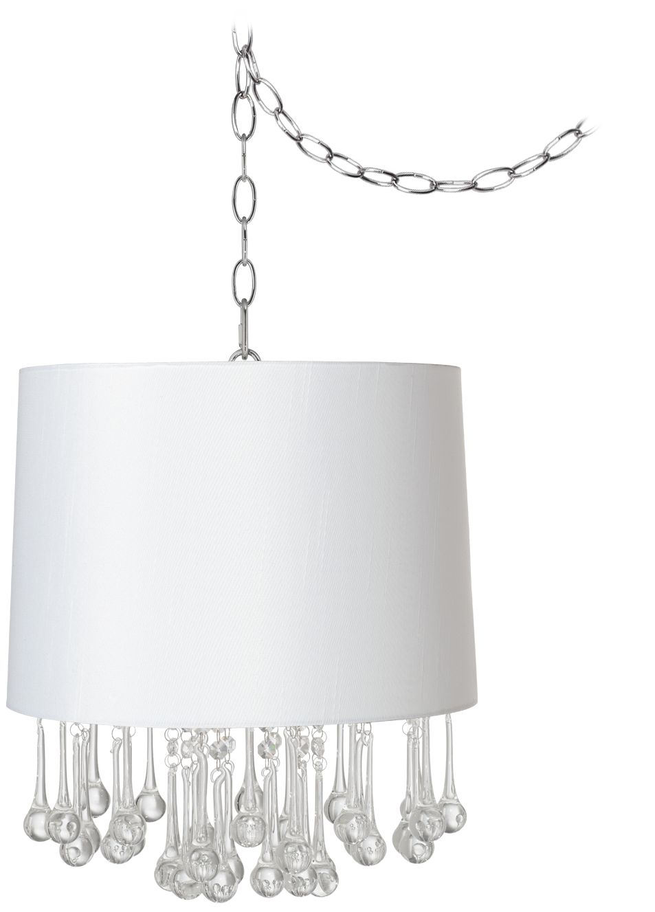 Beatrix Crystal 14" Wide White Hardback Mini Chandelier