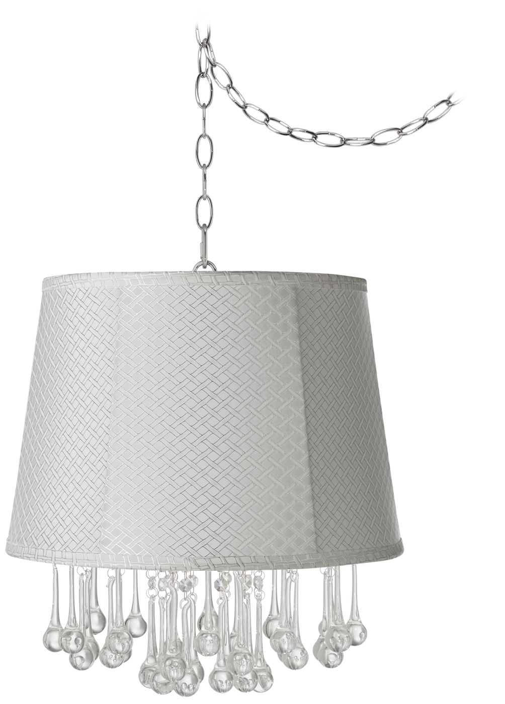 Beatrix Crystal 16" Wide White Lattice Mini Chandelier