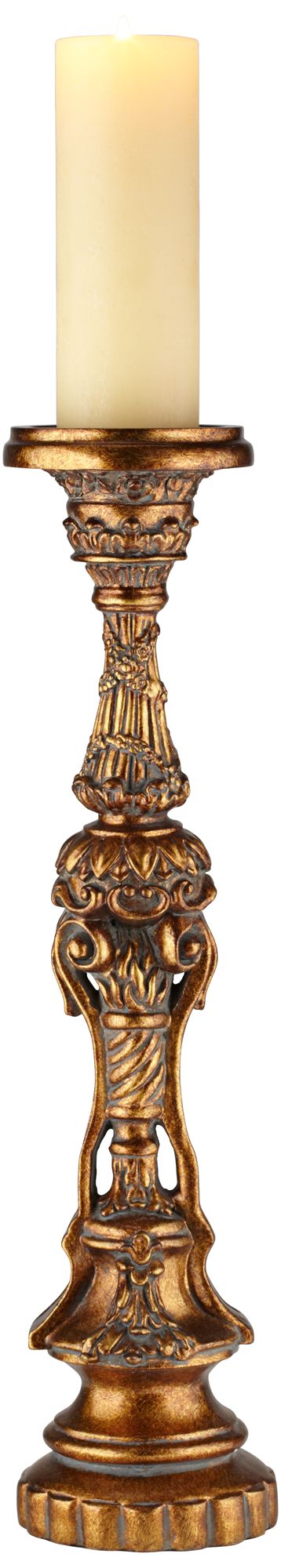 Florentia 24" High Bronze-Gold Candleholder
