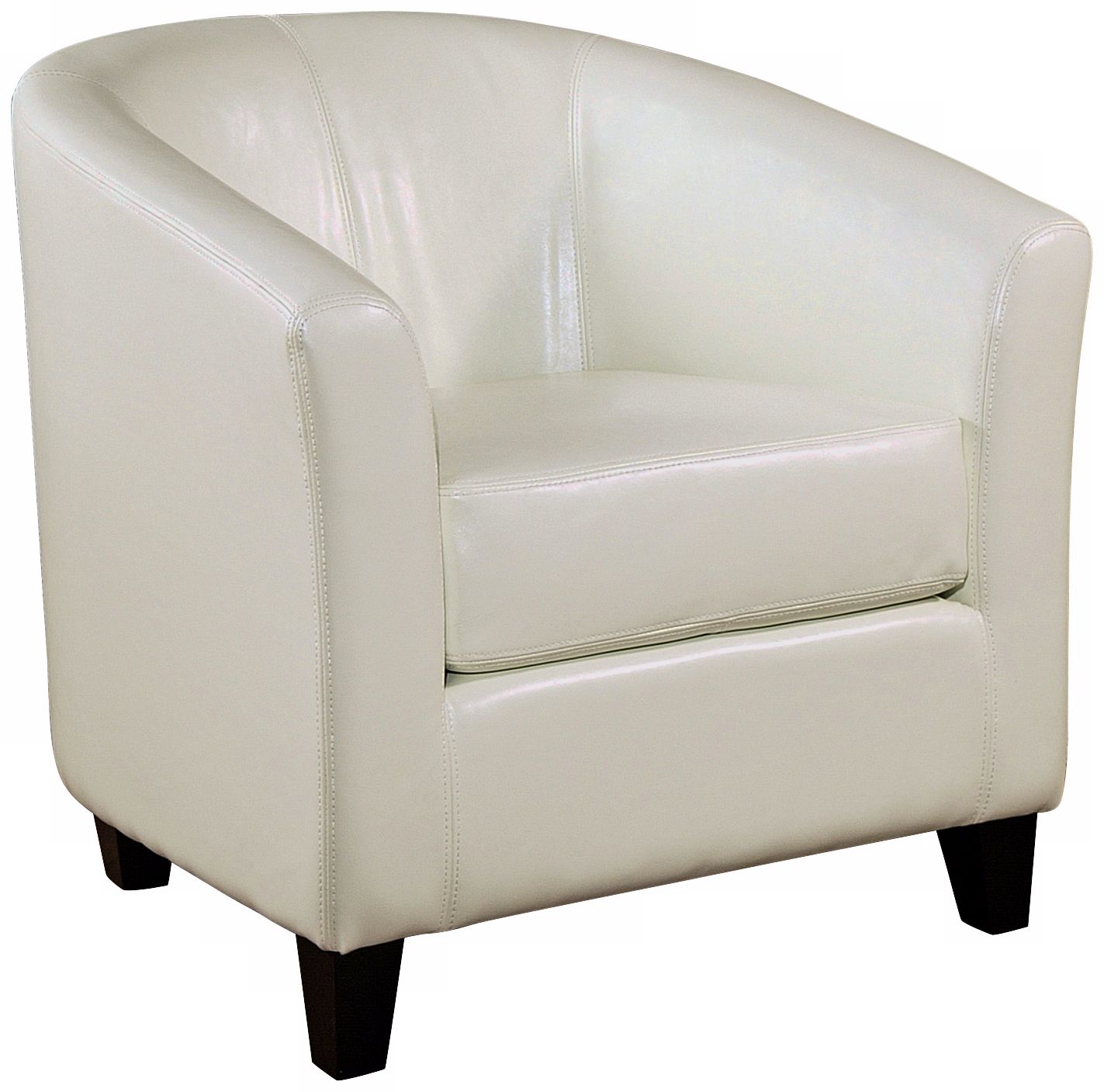 Moreno Bicast Leather White Armchair