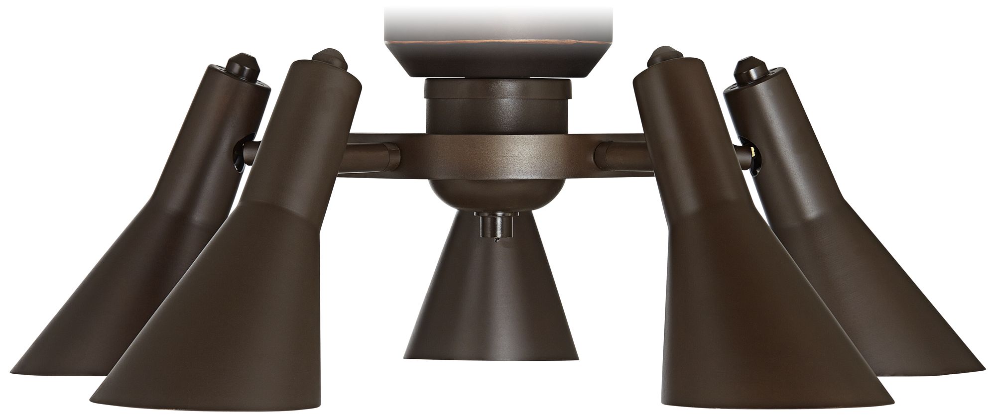 Pull-Chain Adjustable 5-Light Bronze Ceiling Fan Light Kit