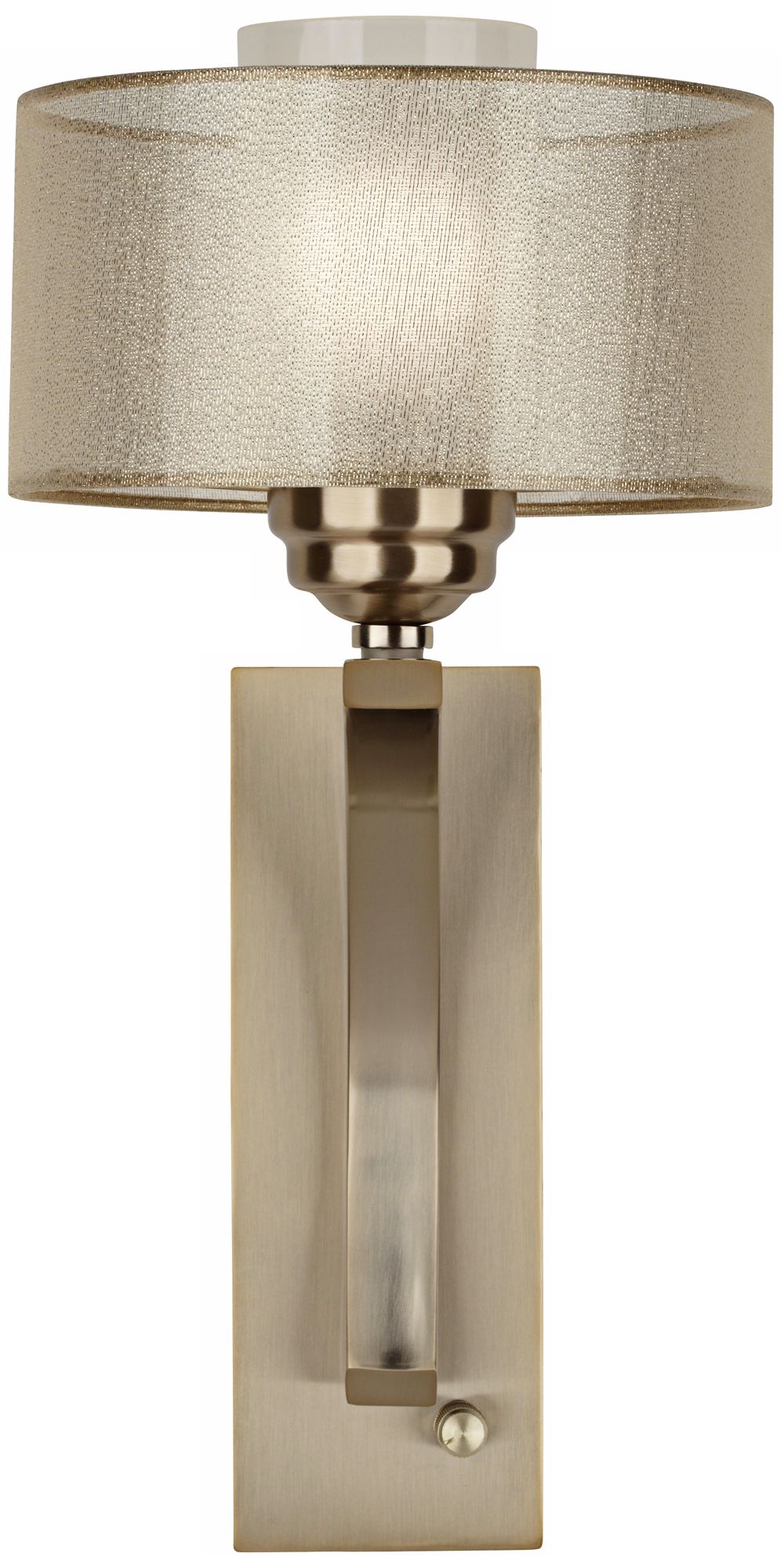 Possini Euro Alecia 8" Wide Brass Plug-In Wall Sconce