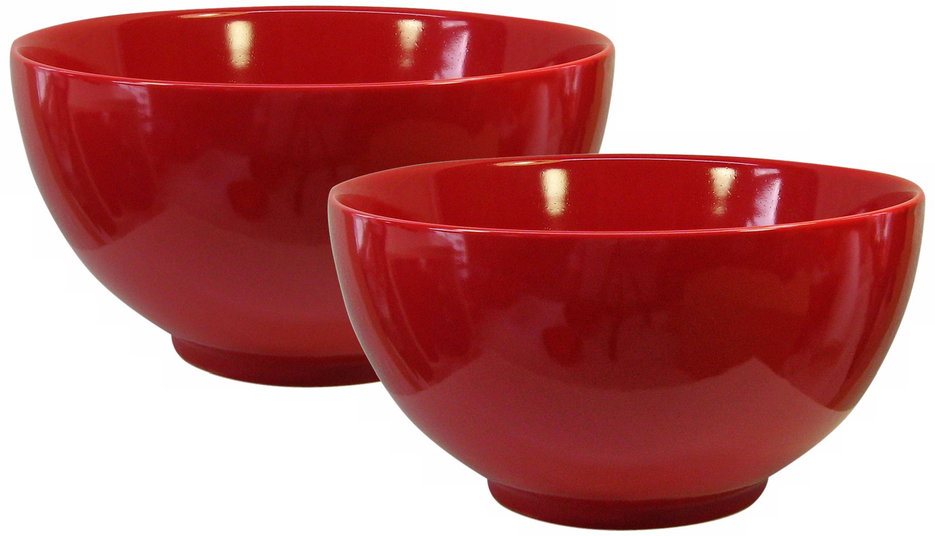 Set of 2 Fun Factory Red Serving Bowls