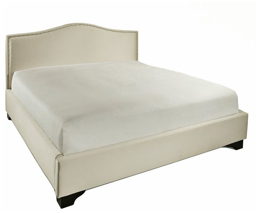 Newport Cream Fabric Queen Platform Bed