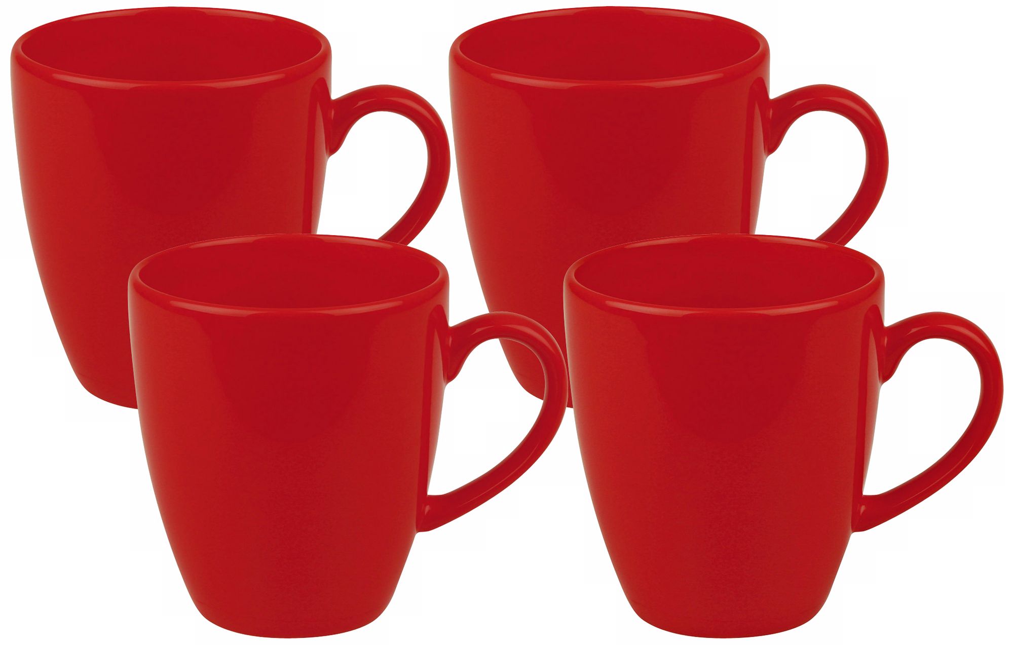 Set of 4 Fun Factory Red Cafe Latte Cups
