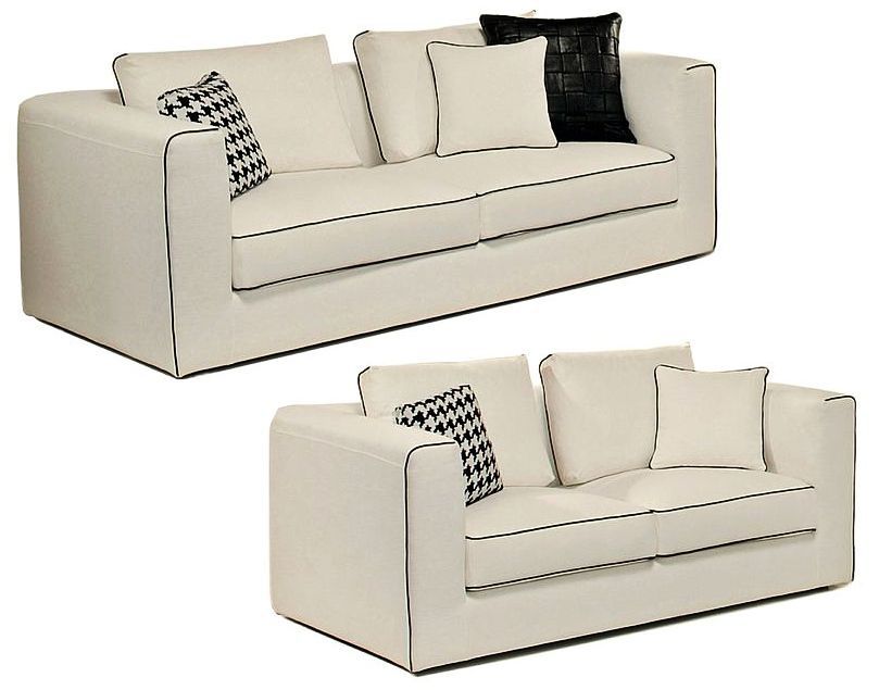 Ventini White Italian Sofa and Loveseat Set