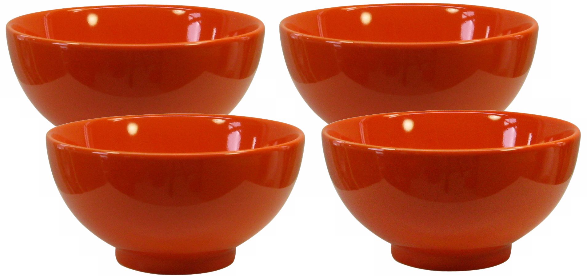 Set of 4 Fun Factory Orange Soup Bowls