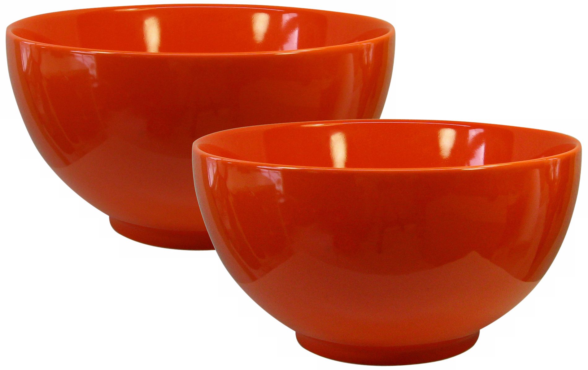 Set of 2 Fun Factory Orange Serving Bowls
