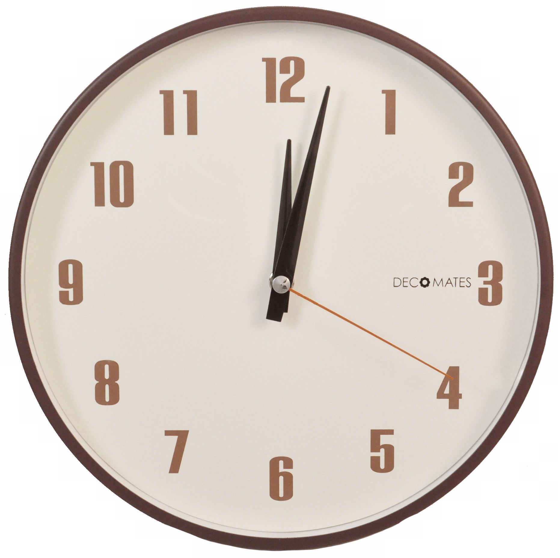 Decomates Retro 9 3/4" Wide Silent Bronze Wall Clock