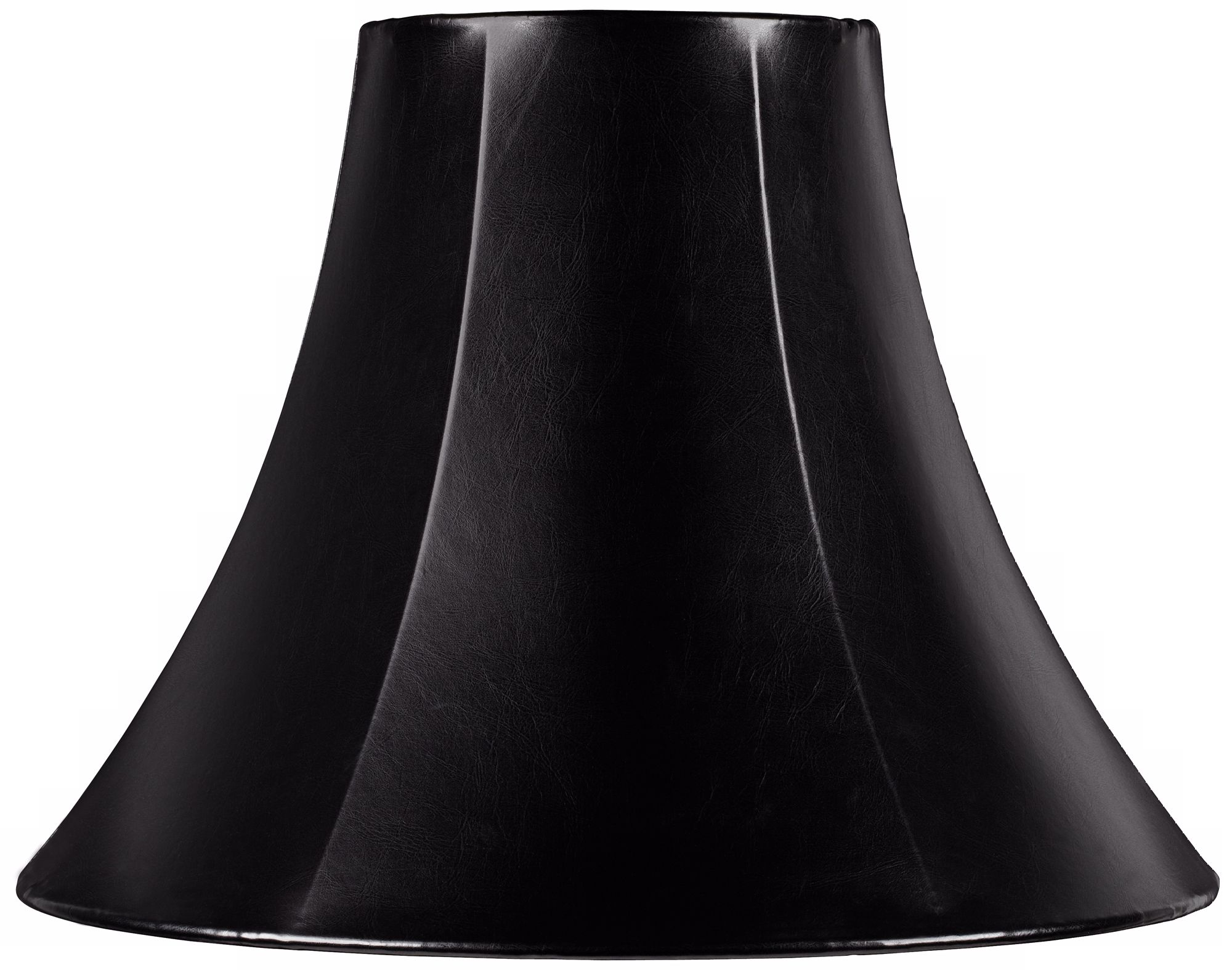 Black Faux Leatherette Bell Shade 6x14x11 (Spider)