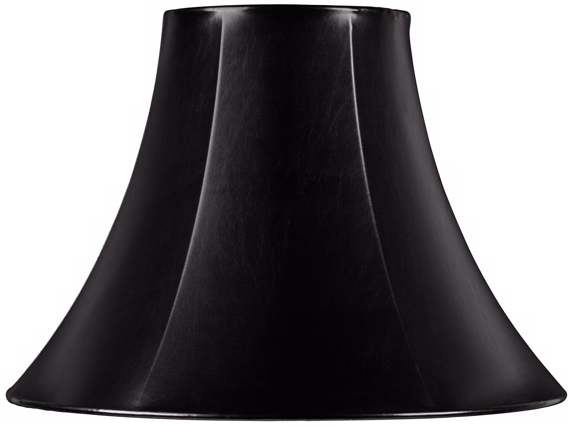 Black Faux Leatherette Bell Shade 7x16x12 (Spider)