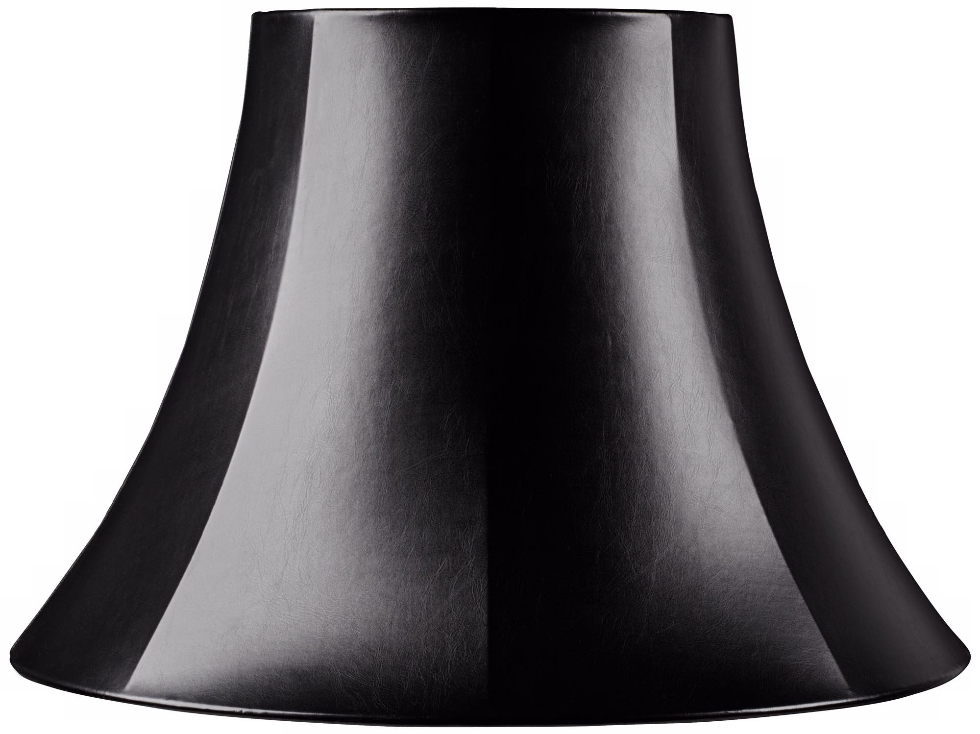 Black Faux Leatherette Bell Shade 9x18x13 (Spider)