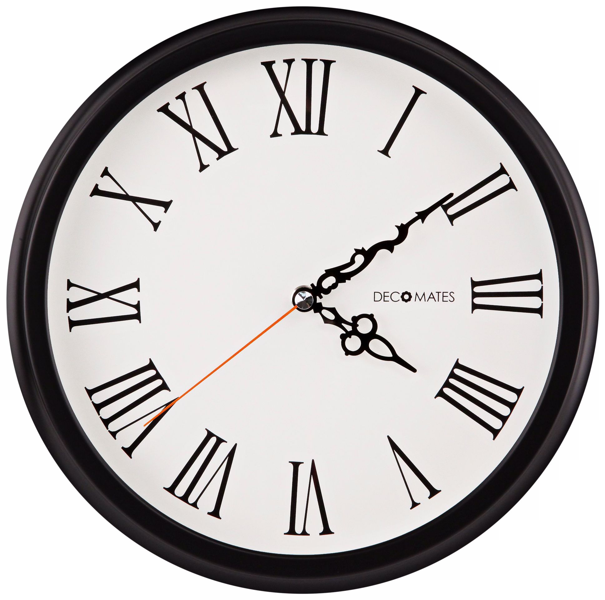 Decomates Roman Numeral 10 1/4" Wide Silent White Wall Clock