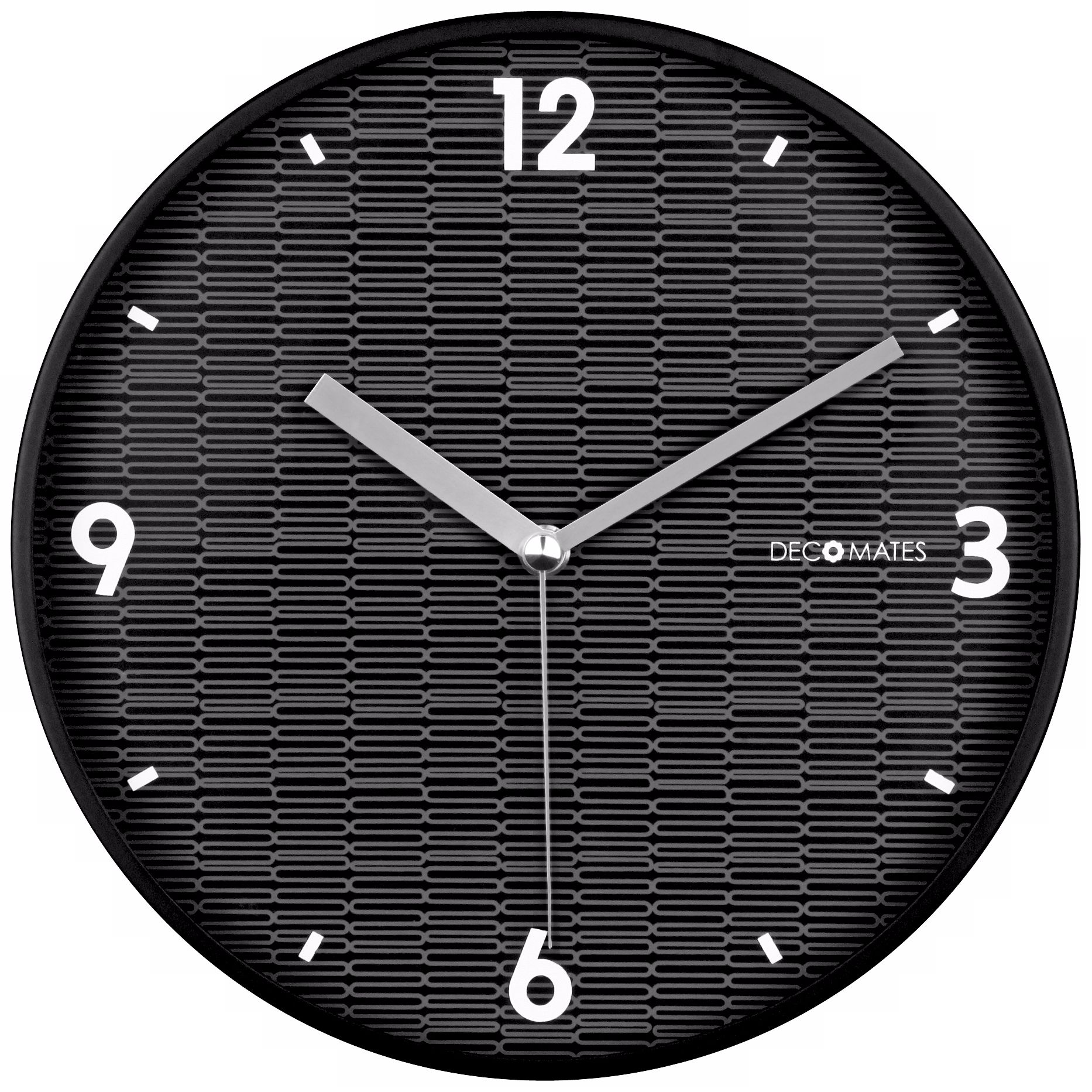 Decomates Eclectic Black 9 3/4" Wide Silent Wall Clock