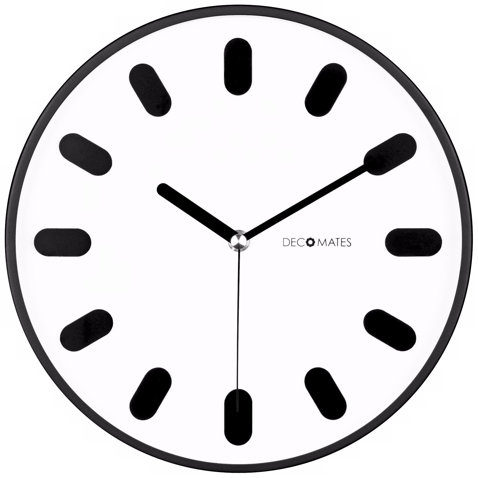 Decomates Eclectic White 9 3/4" Wide Silent Wall Clock