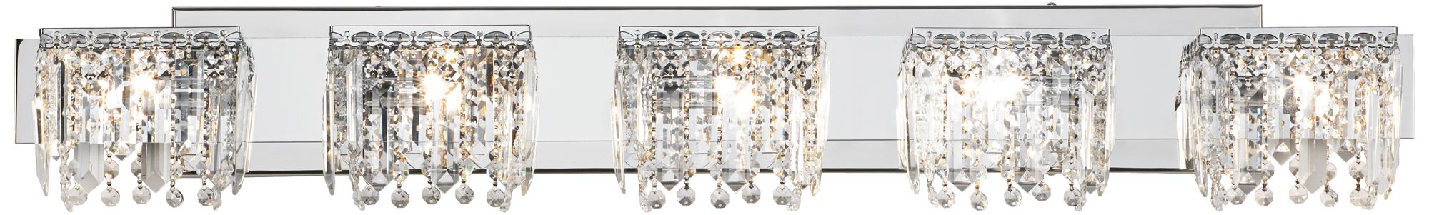 Possini Euro Design Hanging Crystal 42 1/2" Wide Bath Light