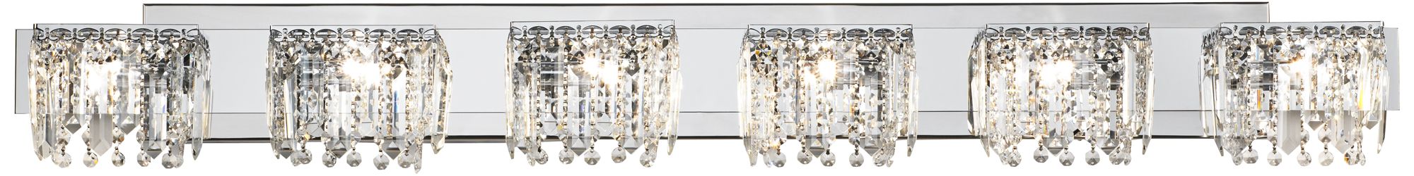 Possini Euro Design Hanging Crystal 50 3/4" Wide Bath Light