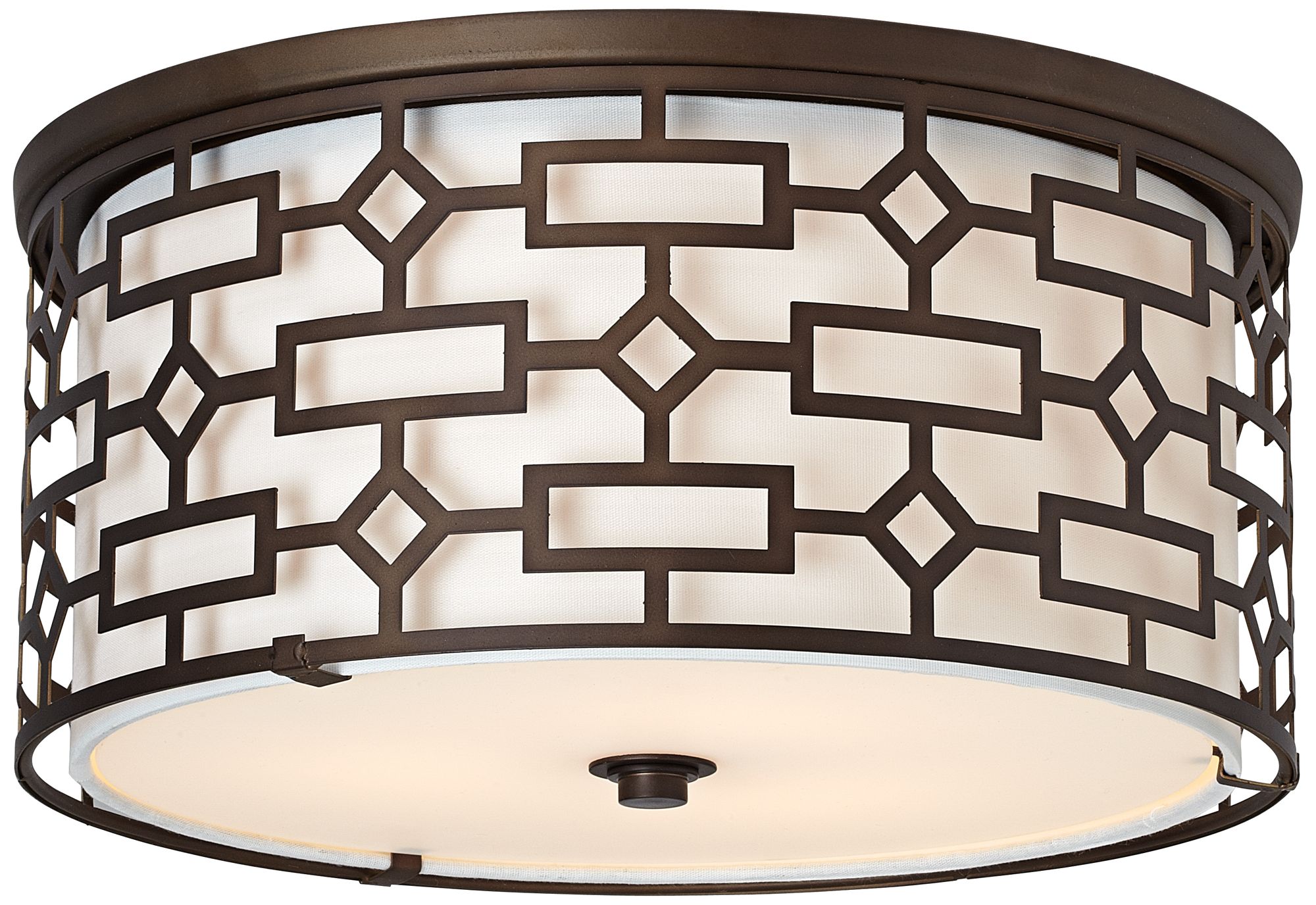 Possini Cut-Out 14" Wide Oil-Rubbed Bronze Ceiling Light