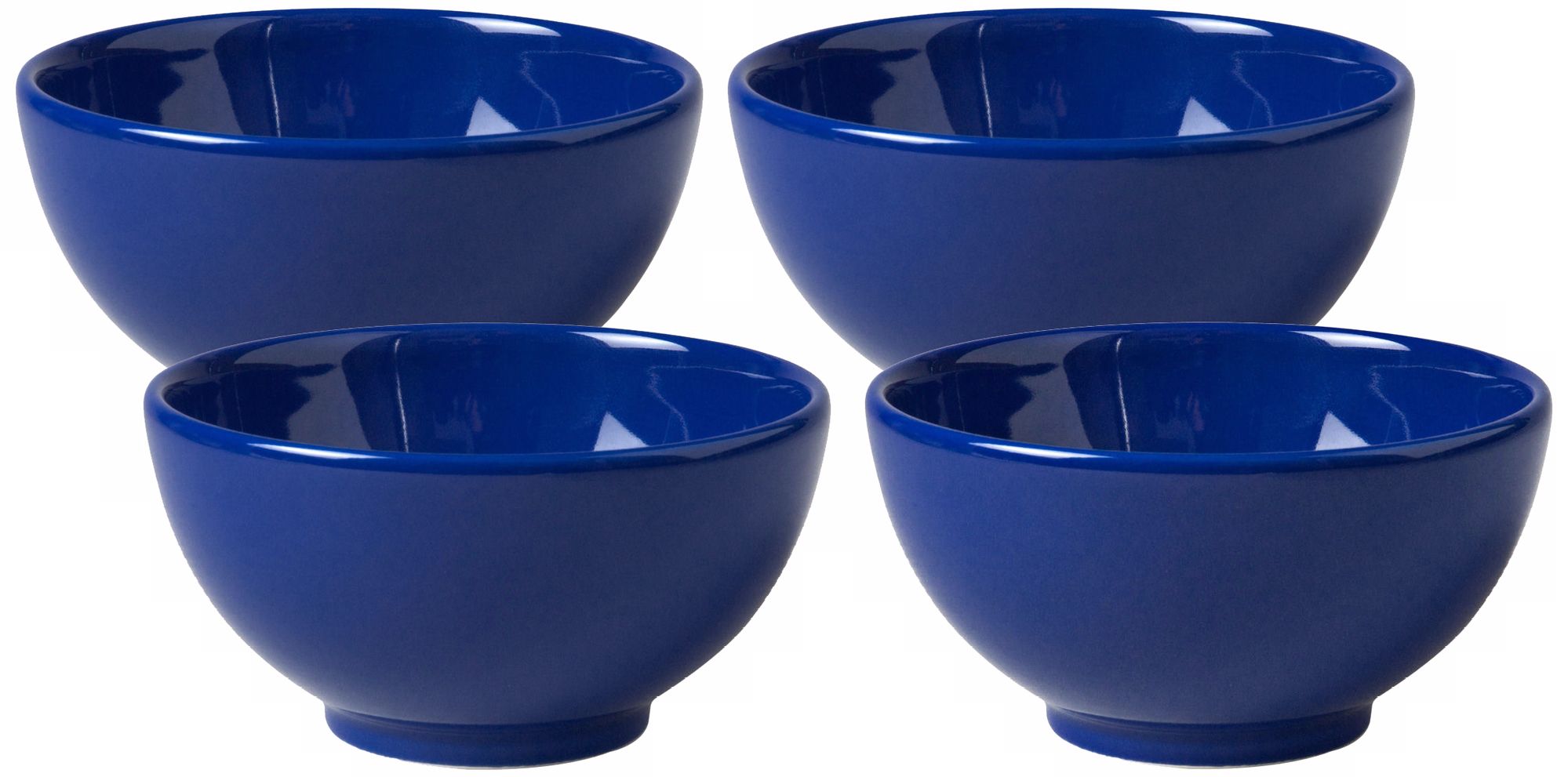 Set of 4 Fun Factory Royal Blue Soup Bowls