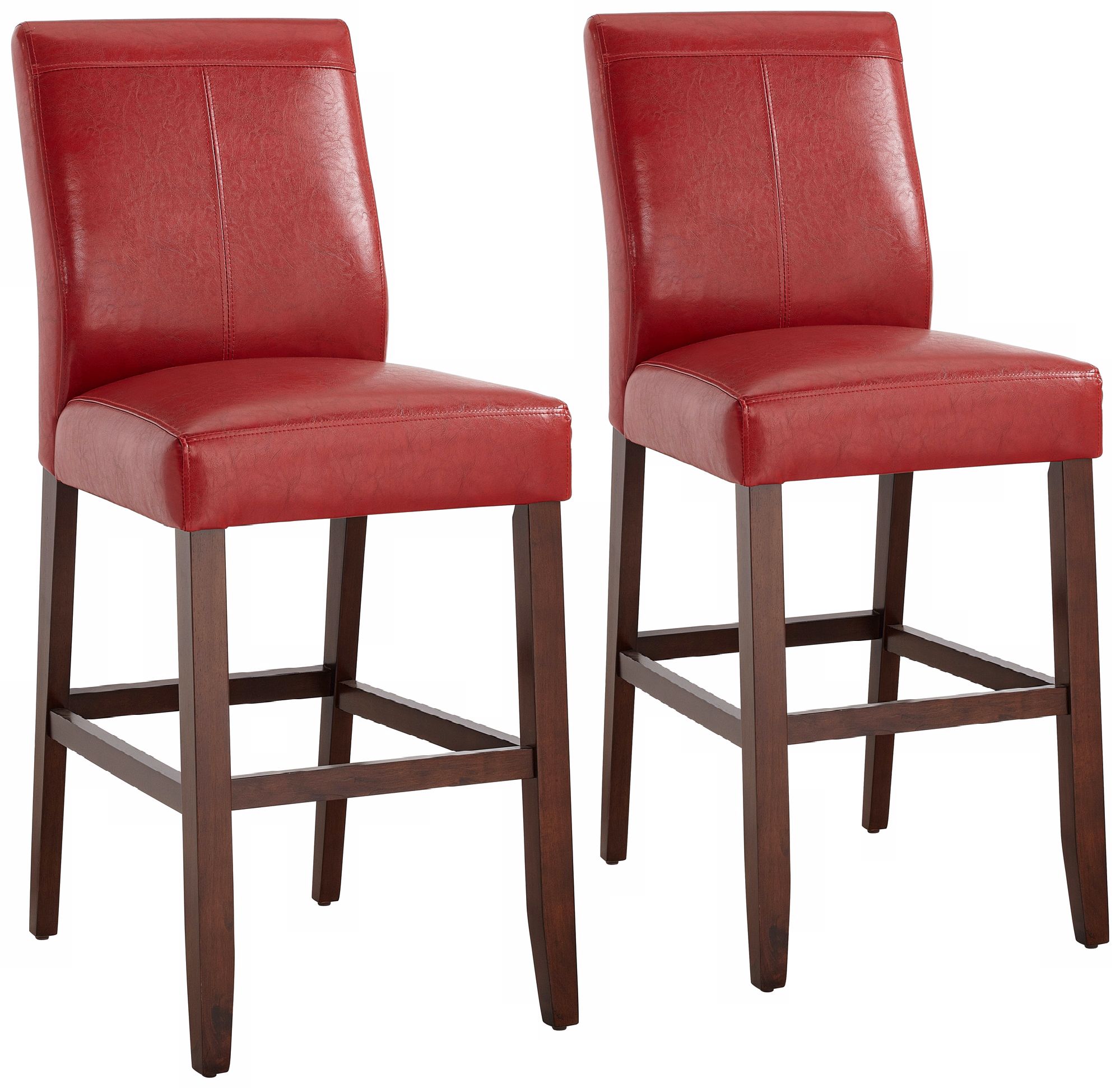 Set of 2 Carissa Red Counter Stools