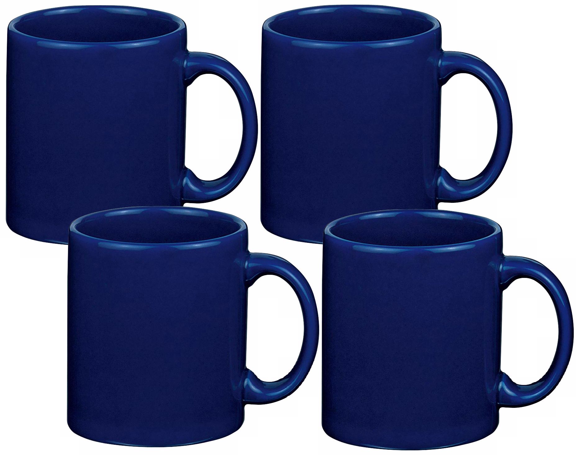 Set of 4 Fun Factory Royal Blue Mugs