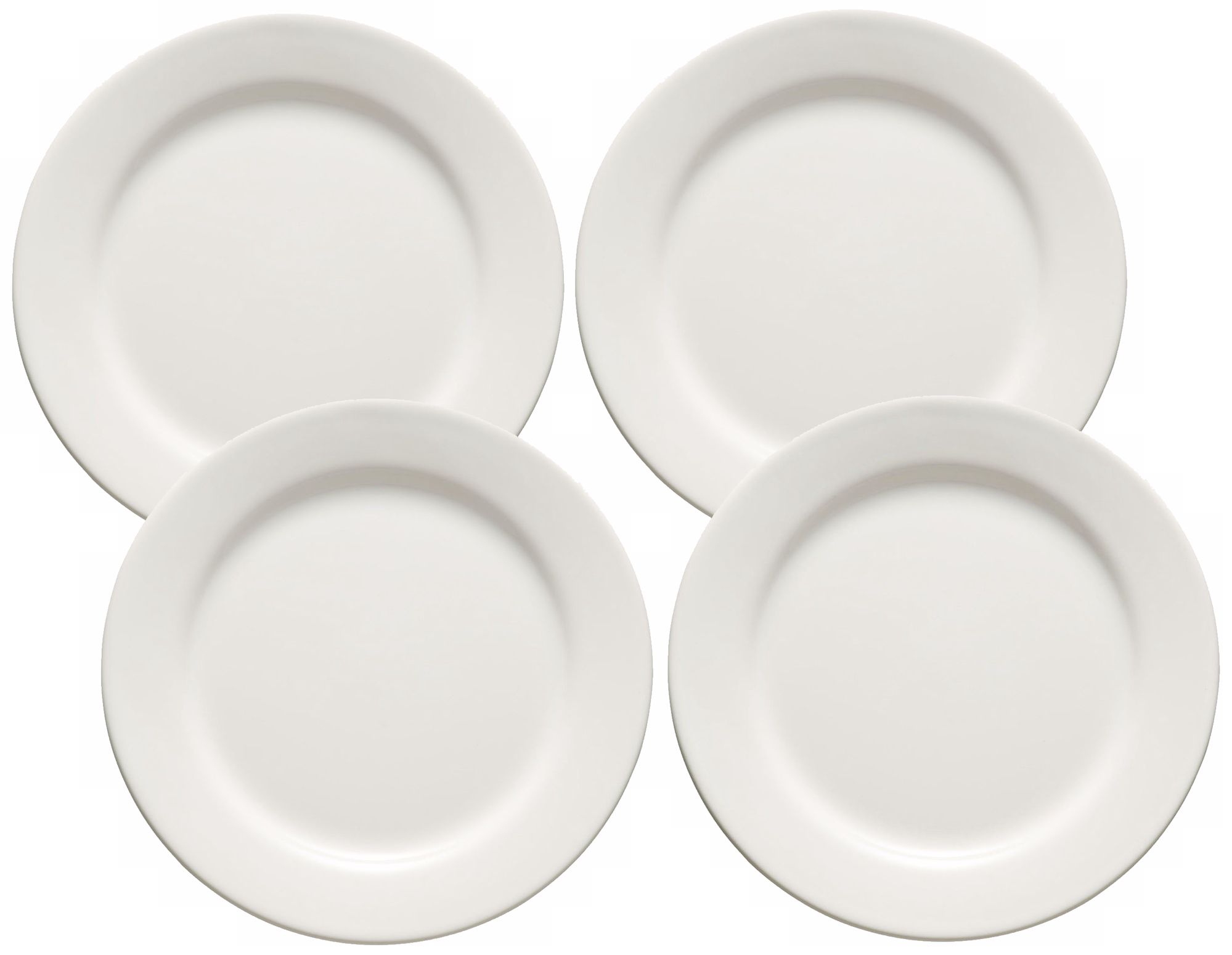 Set of 4 Fun Factory White Salad Plates
