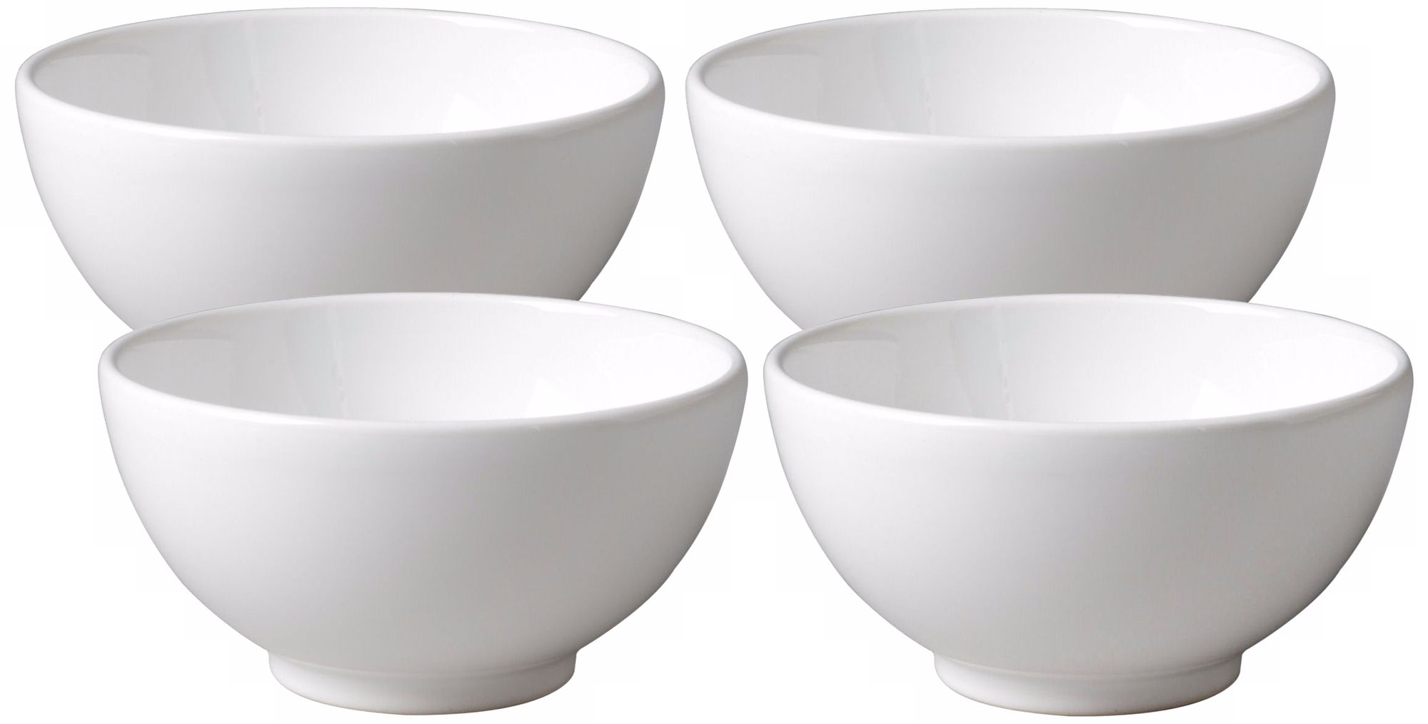 Set of 4 Fun Factory White Soup Bowls