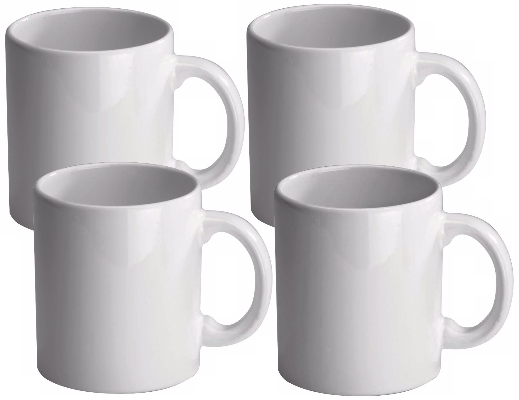 Set of 4 Fun Factory White Mugs