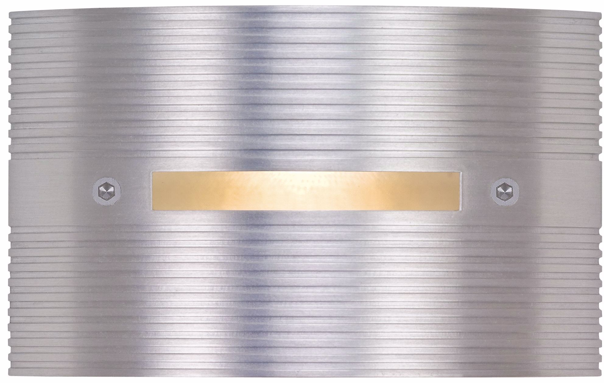 Ridged Satin Rectangle 4 1/2" Wide LED Outdoor Step Light