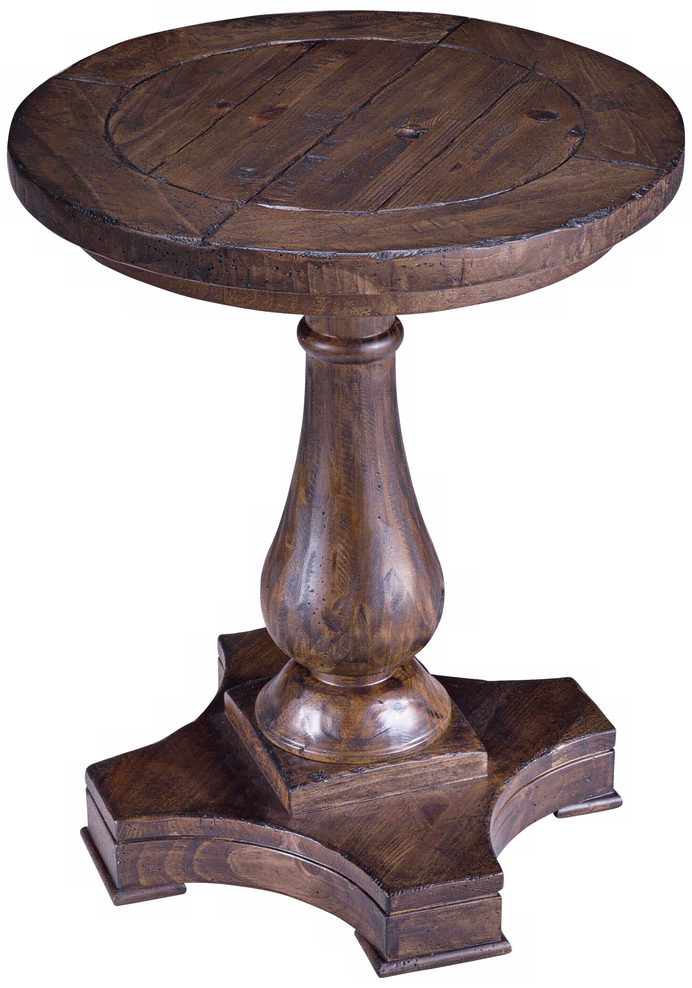 Densbury Collection Natural Pine Round Accent End Table