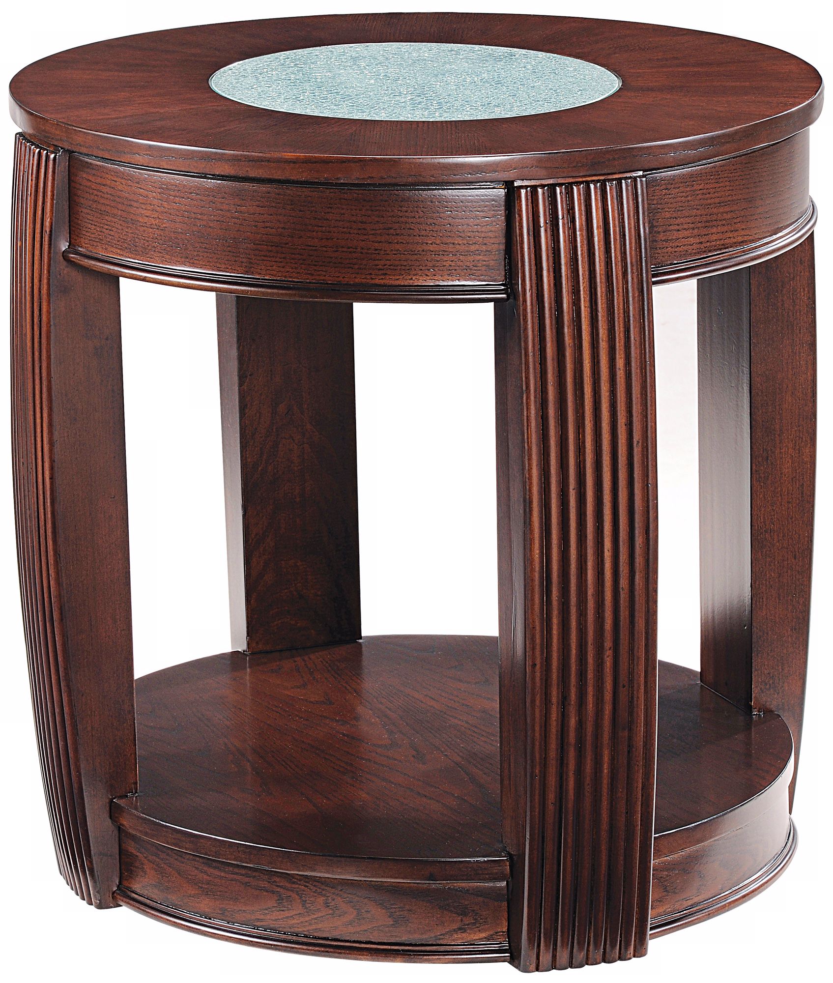 Ino Collection Burnt Umber Ash Oval End Table
