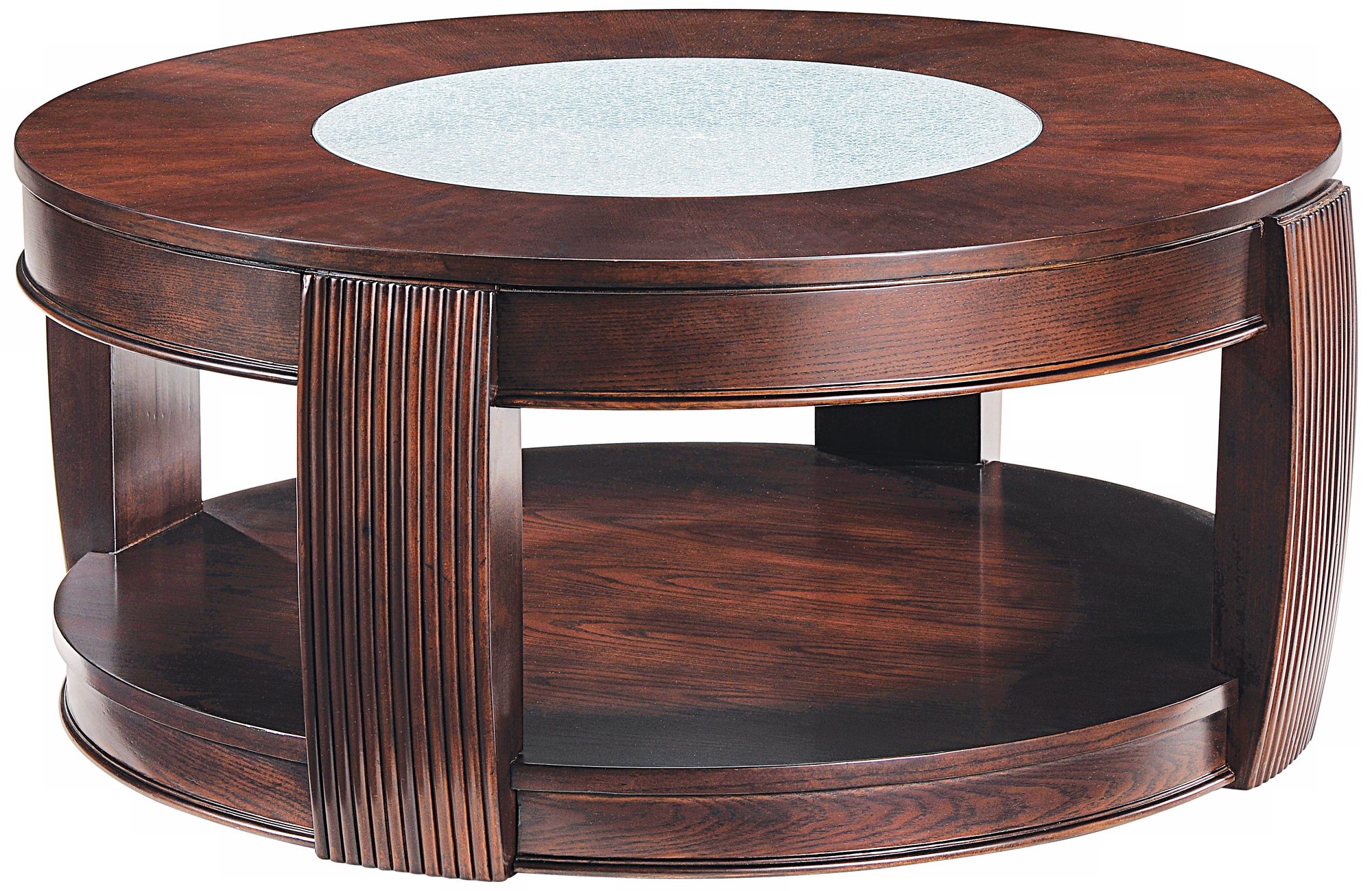 Ino Collection Burnt Umber Ash Round Cocktail Table