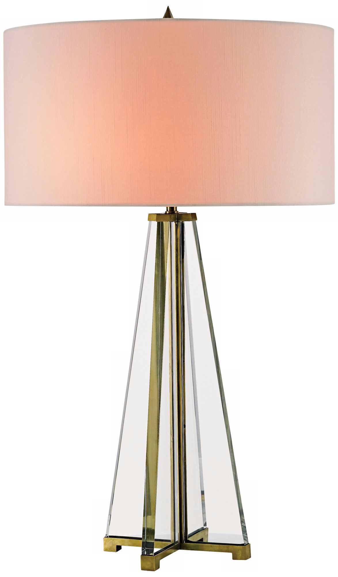 Currey and Company Lamont Crystal and Brass Table Lamp