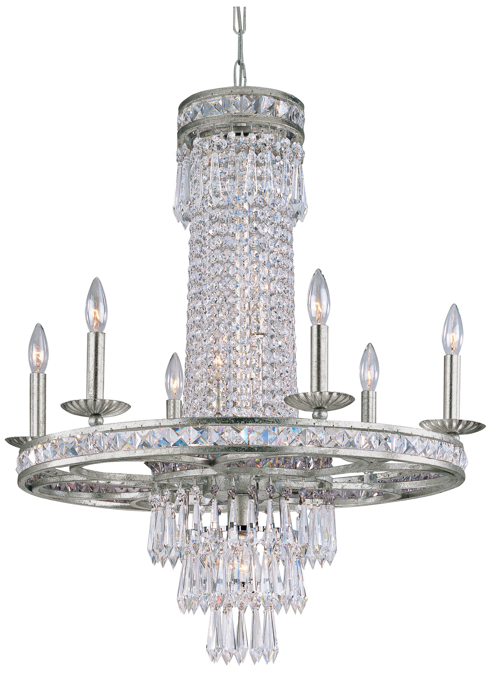 Mercer 33" High Clear Crystal Chandelier