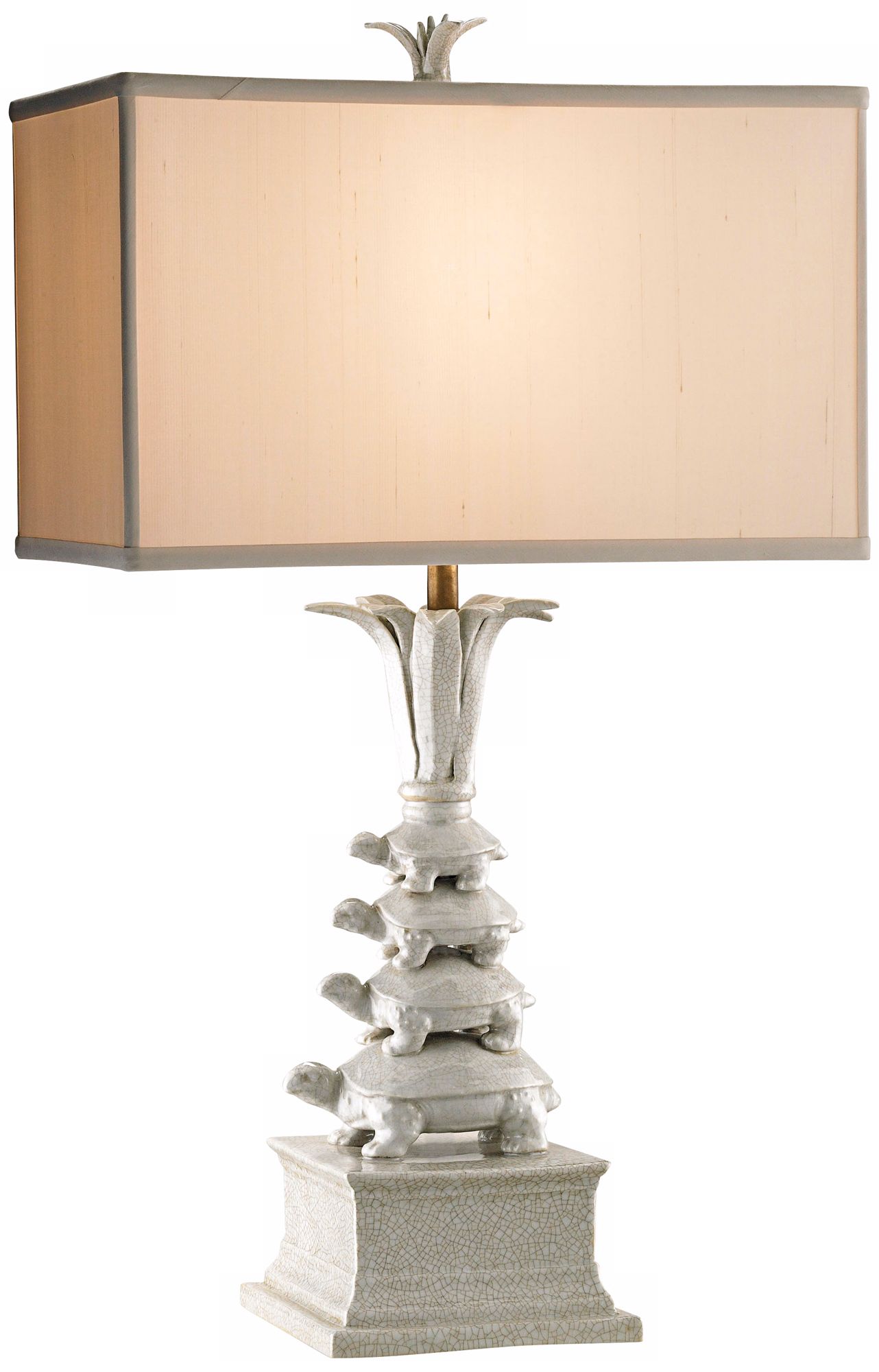 Currey and Company Whimsy Porcelain Turtle Table Lamp