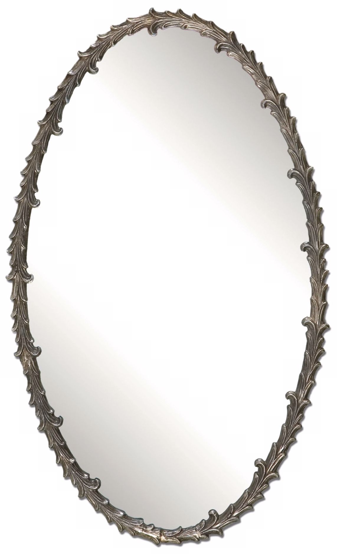 Uttermost Costano 34" High Antique Silver Leaf Wall Mirror