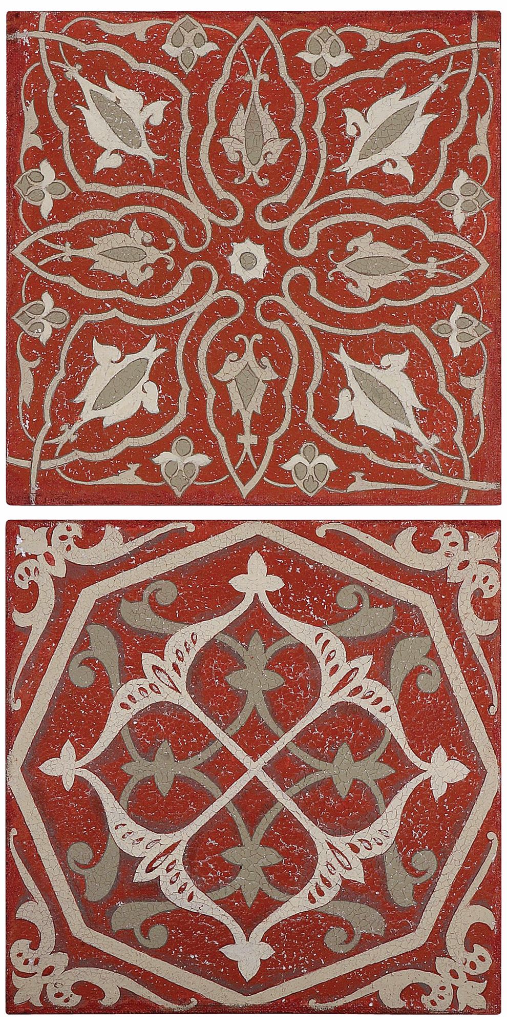 Uttermost Set of 2 Moroccan Tiles 20" Square Wall Art
