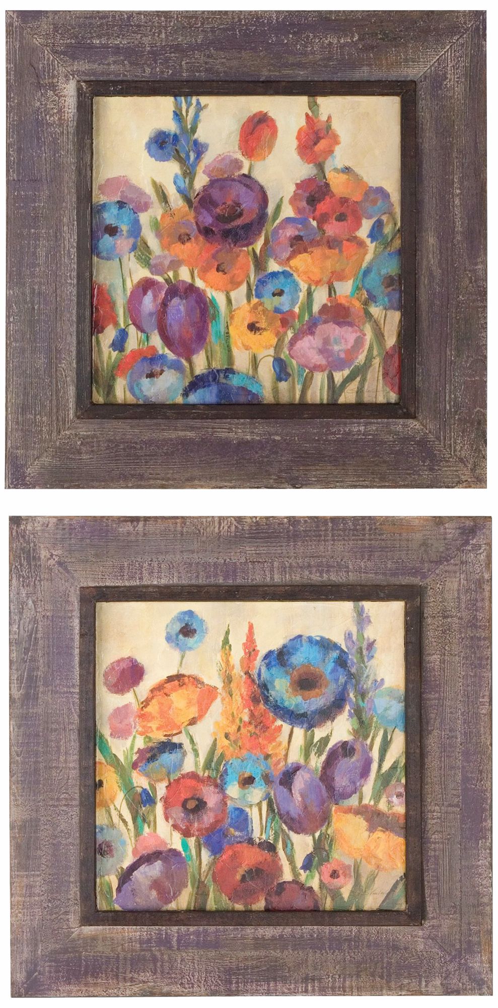 Uttermost Set of 2 Garden Hues 27" Square Wall Art Prints