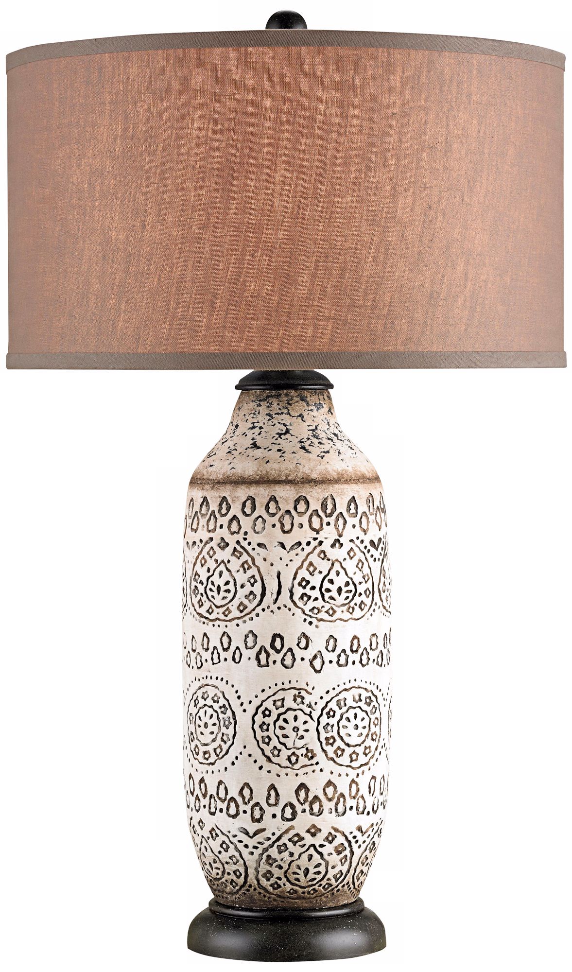 Currey and Company Intarsia Brown Terracotta Table Lamp