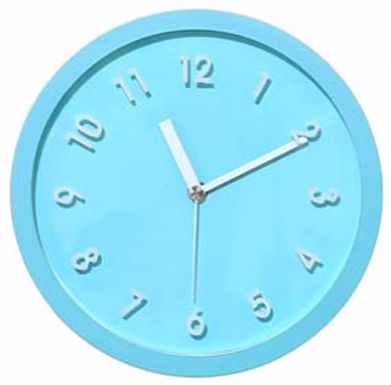 Decomates Sweet Blue and White 8 1/4" Wide Silent Wall Clock
