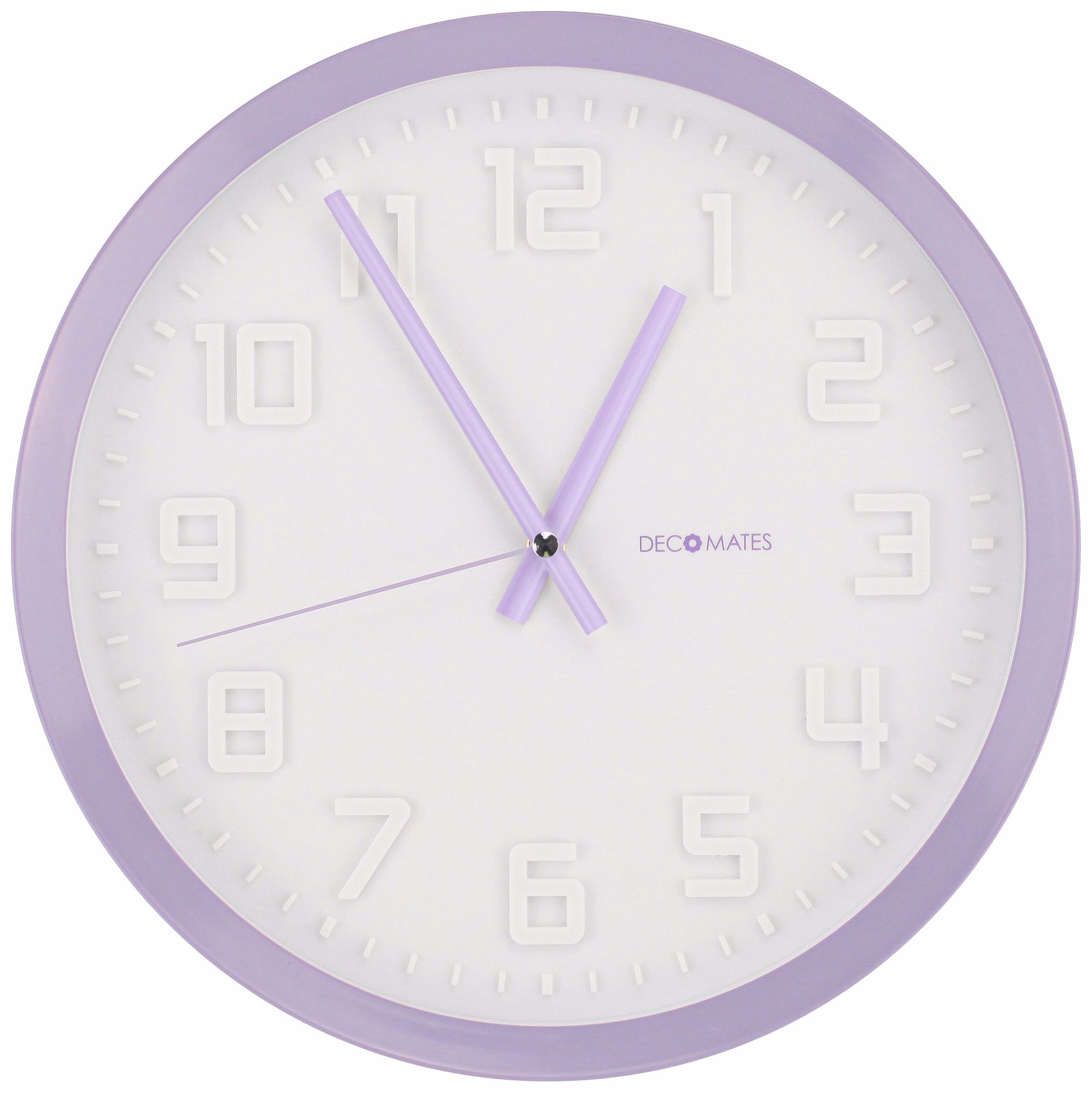 Decomates Violet Rim 12 1/2" Wide Silent Wall Clock