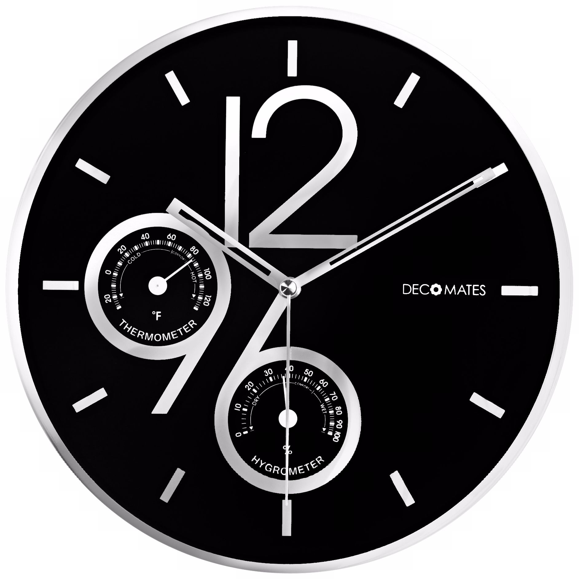 Decomates Sharp Shimmer Multiplex 12" Wide Silent Wall Clock