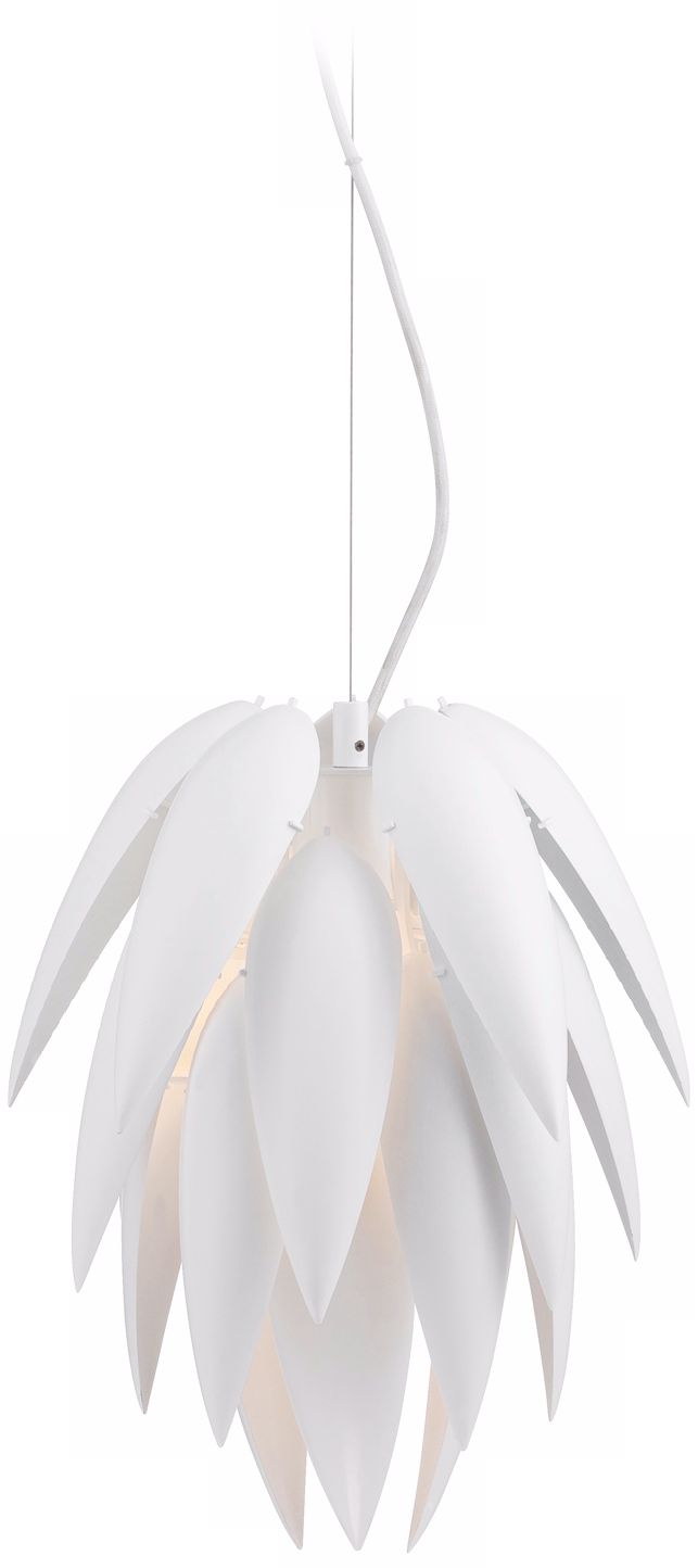 Possini Euro Icicle Leaf 11 3/4" Wide White Pendant Light