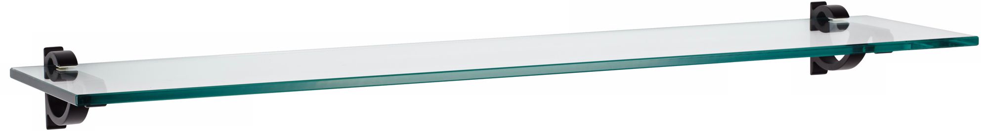 Monarch Black 12" Deep Floating Glass Shelves