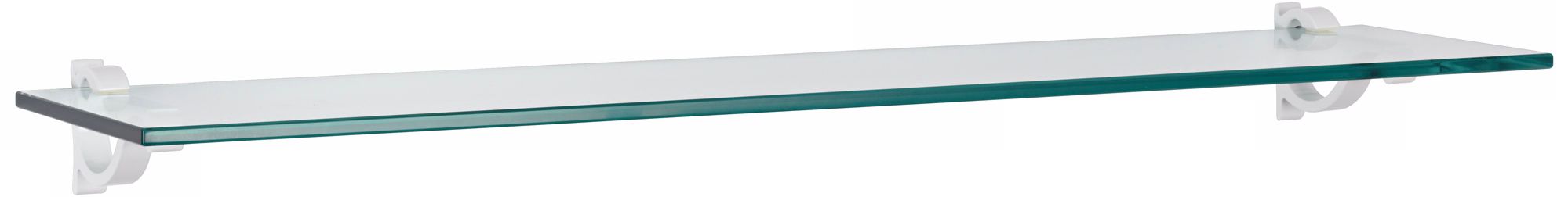 Monarch White 12" Deep Floating Glass Shelves