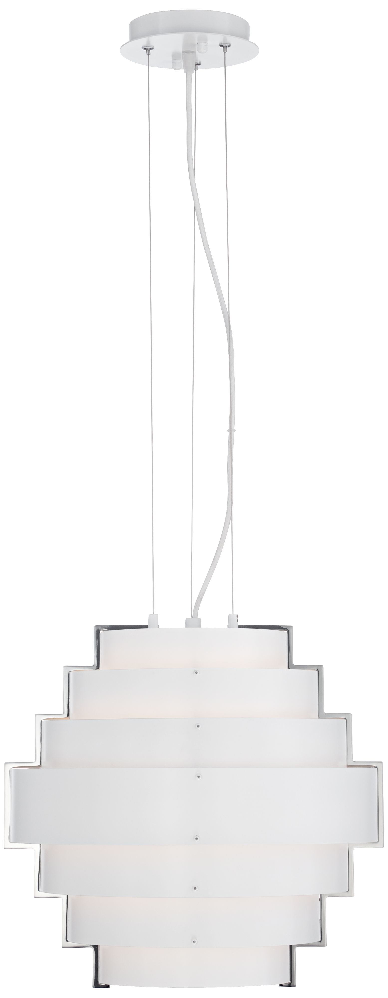 Possini Euro Karelia 14 1/4" Wide Tiered White Pendant Light